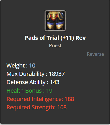 Pads Of Trial (HP) +11 (Reverse)